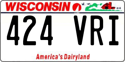 WI license plate 424VRI