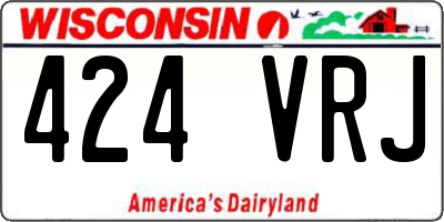 WI license plate 424VRJ