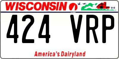 WI license plate 424VRP
