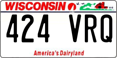 WI license plate 424VRQ