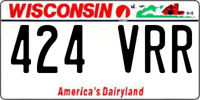 WI license plate 424VRR