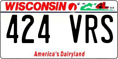 WI license plate 424VRS