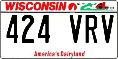 WI license plate 424VRV