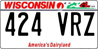 WI license plate 424VRZ