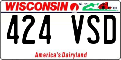 WI license plate 424VSD