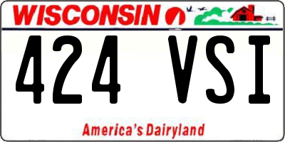 WI license plate 424VSI