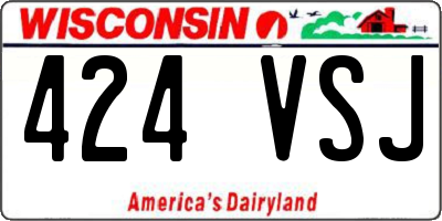 WI license plate 424VSJ
