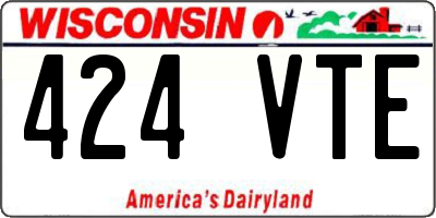 WI license plate 424VTE