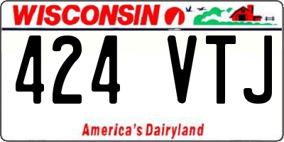 WI license plate 424VTJ