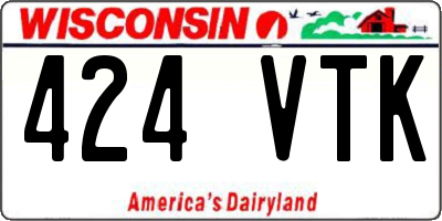 WI license plate 424VTK