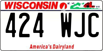 WI license plate 424WJC