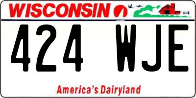 WI license plate 424WJE