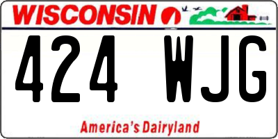 WI license plate 424WJG