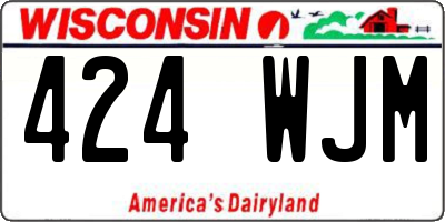 WI license plate 424WJM