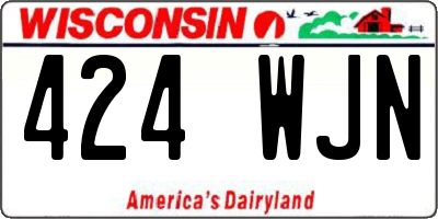 WI license plate 424WJN