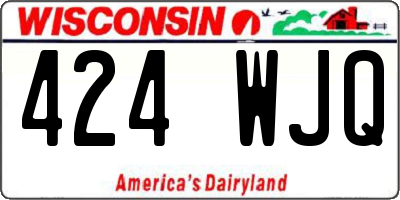 WI license plate 424WJQ