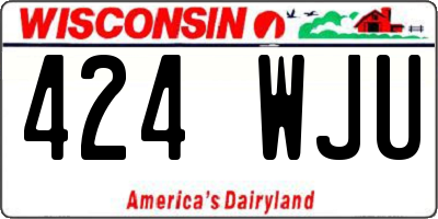 WI license plate 424WJU