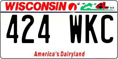 WI license plate 424WKC