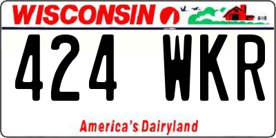 WI license plate 424WKR