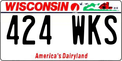 WI license plate 424WKS