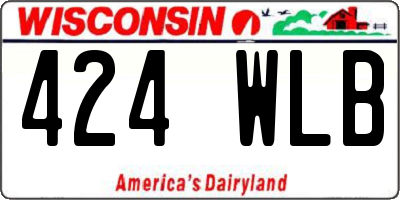 WI license plate 424WLB