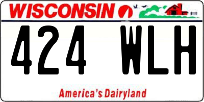 WI license plate 424WLH