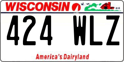 WI license plate 424WLZ