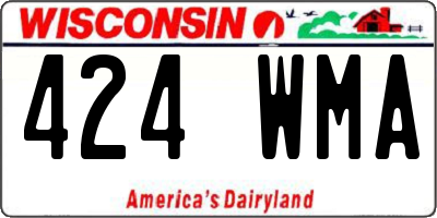 WI license plate 424WMA