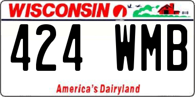 WI license plate 424WMB