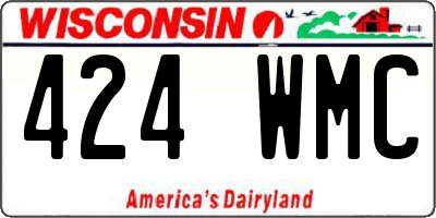 WI license plate 424WMC