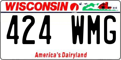 WI license plate 424WMG