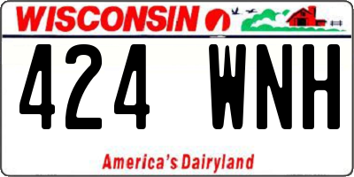 WI license plate 424WNH