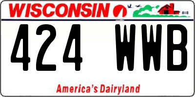 WI license plate 424WWB