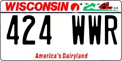 WI license plate 424WWR