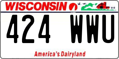 WI license plate 424WWU