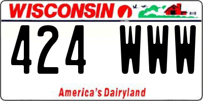 WI license plate 424WWW