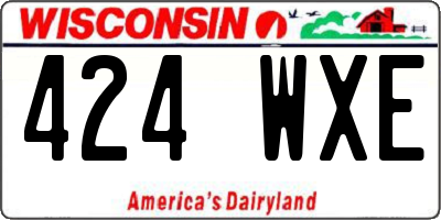 WI license plate 424WXE