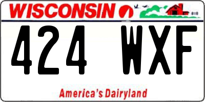 WI license plate 424WXF