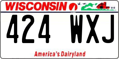 WI license plate 424WXJ