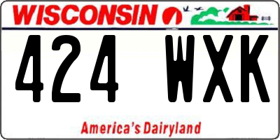 WI license plate 424WXK