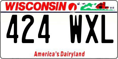 WI license plate 424WXL