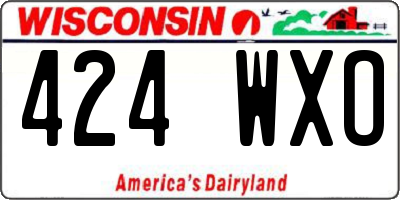WI license plate 424WXO