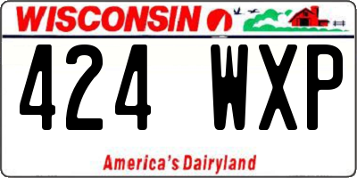WI license plate 424WXP
