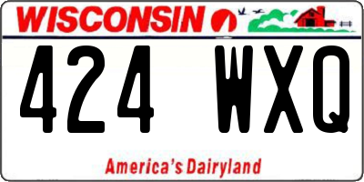 WI license plate 424WXQ