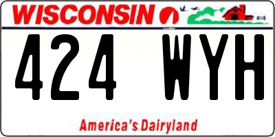 WI license plate 424WYH
