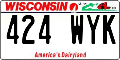 WI license plate 424WYK