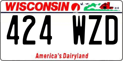 WI license plate 424WZD