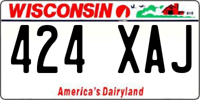 WI license plate 424XAJ