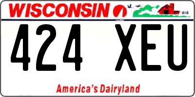 WI license plate 424XEU