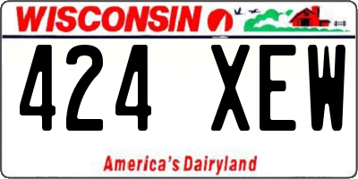 WI license plate 424XEW